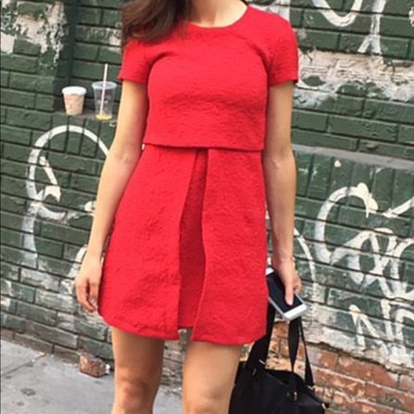 Zara | Dresses | Zara Red Mini Dress | Poshmark